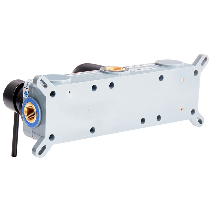 Beliani - JAVIRA - Wandgemonteerde badmengkraan - Zwart - Messing