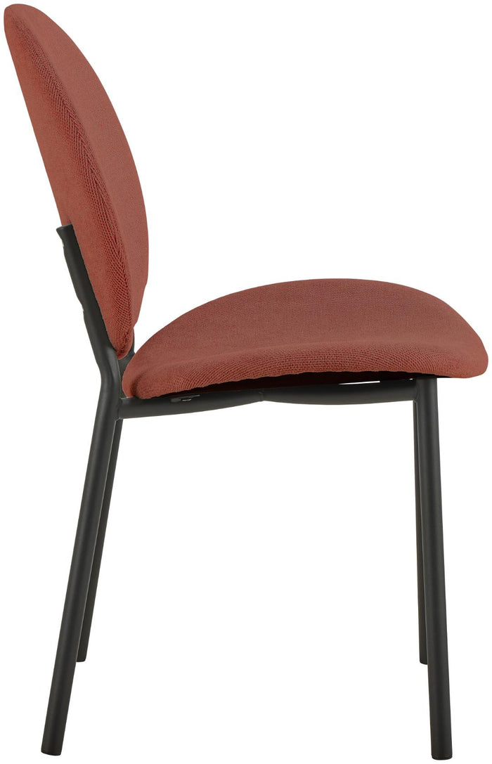 Giga Living - Eetkamerstoel - Terracotta - Stof - Zithoogte 46,5cm - Elda - Set van 2