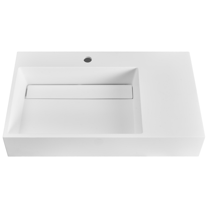 Beliani - CUSCO - Wastafel - Wit - 75 x 43 cm - Mineraalgietwerk