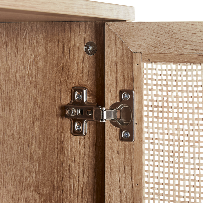 Beliani - ROSELL - Staande badkamerkast - Lichthout - Vezelplaat