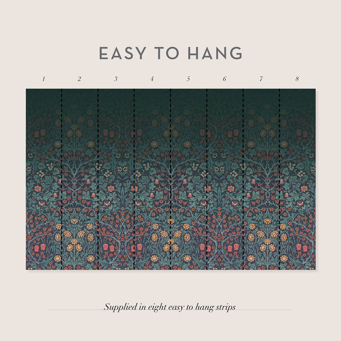 William Morris at Home Fotobehang Blackthorn Navy