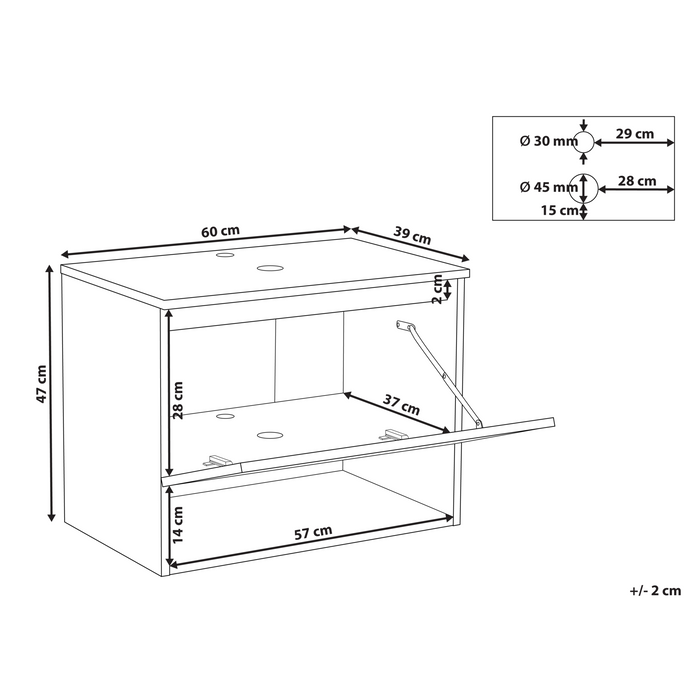 Beliani - NATAL - Wastafelkast - Lichtbruin - Vezelplaat