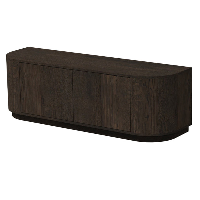 Livingfurn - Tv-meubel Donkerbruin Eiken - 140x40x45cm - Novero