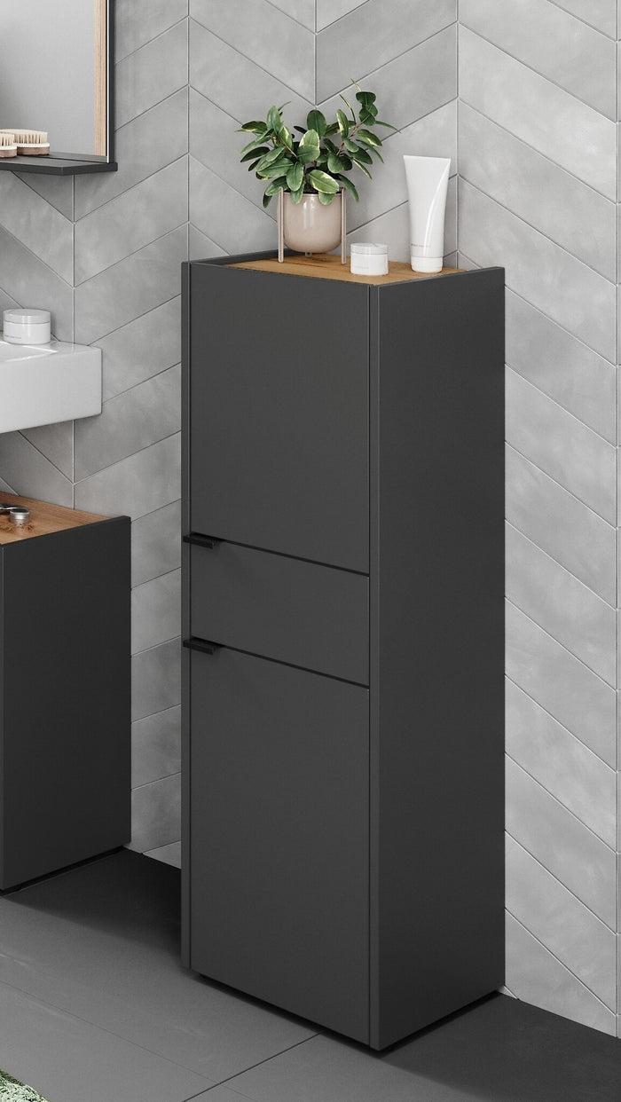 Germania Forano Grafiet | Eiken Badkamerkast Hoog