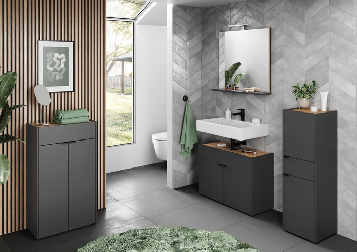 Germania Forano Grafiet | Eiken Badkamerkast Hoog