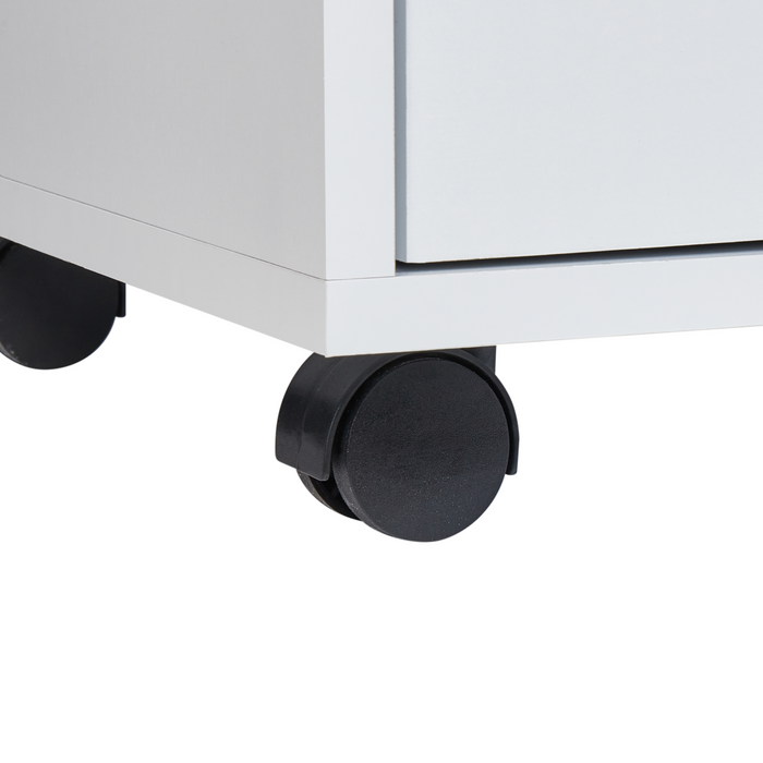 Beliani - OSASCO - Badkamerkast met wieltjes - Wit - MDP