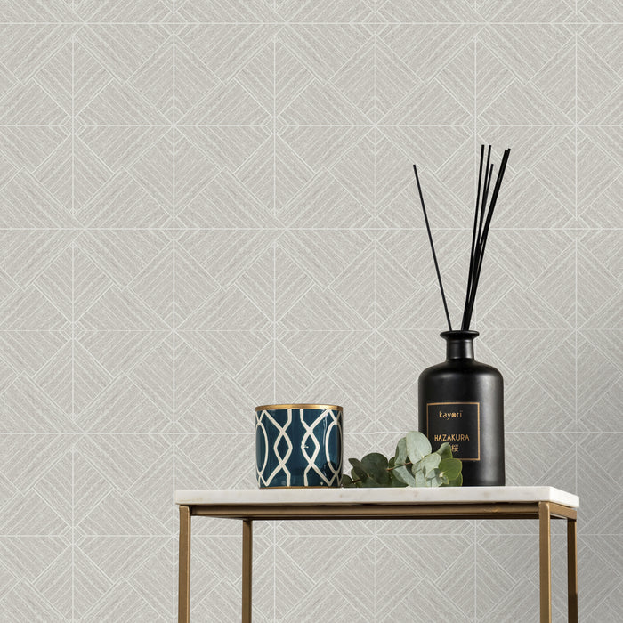 Kayori vliesbehang Kyushu - Grijs