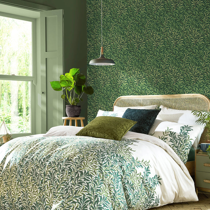 William Morris at Home Vliesbehang Willow Bough Deep Green - 10mx52cm