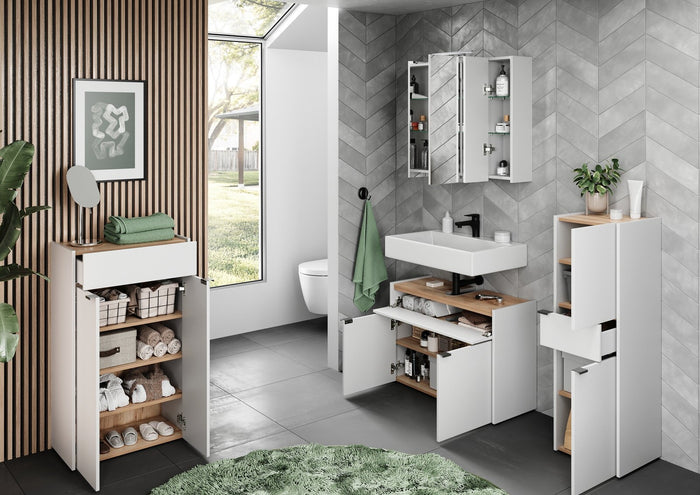 Germania Forano Wit | Eiken Wastafelonderkast 80 cm