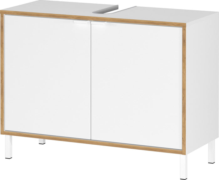Germania Topeka 80 cm Wastafelonderkast Wit | Eiken