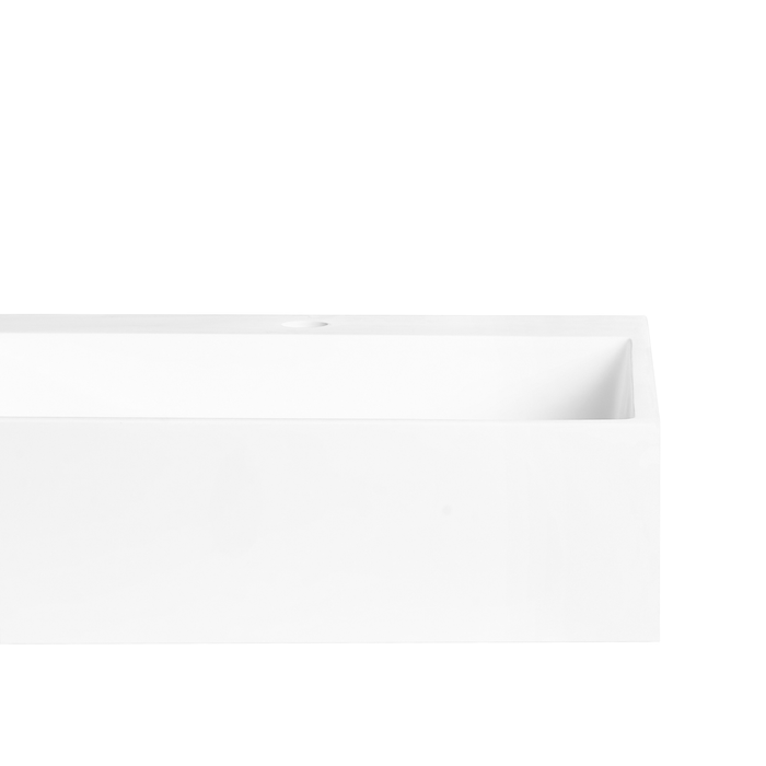 Beliani - CUSCO - Wastafel - Wit - 150 x 48 cm - Mineraalgietwerk