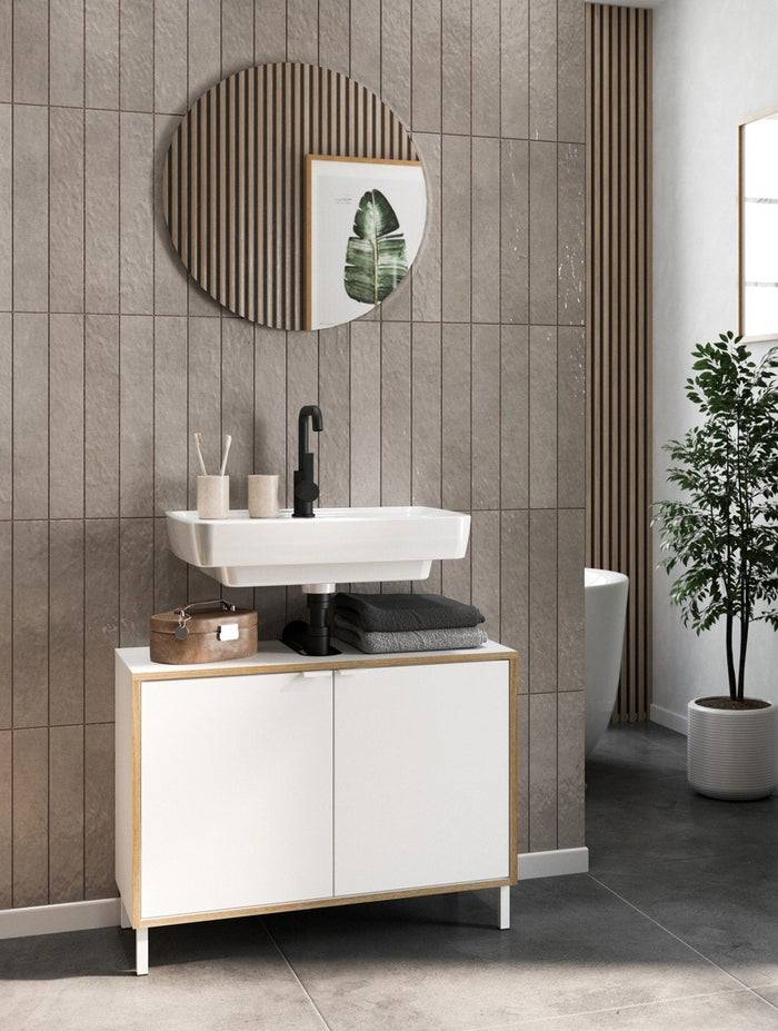 Germania Topeka Wit | Eiken Badmeubel Set Een