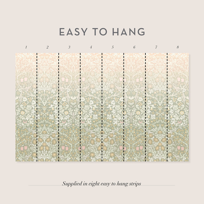 William Morris at Home Fotobehang Blackthorn Sage & Pink