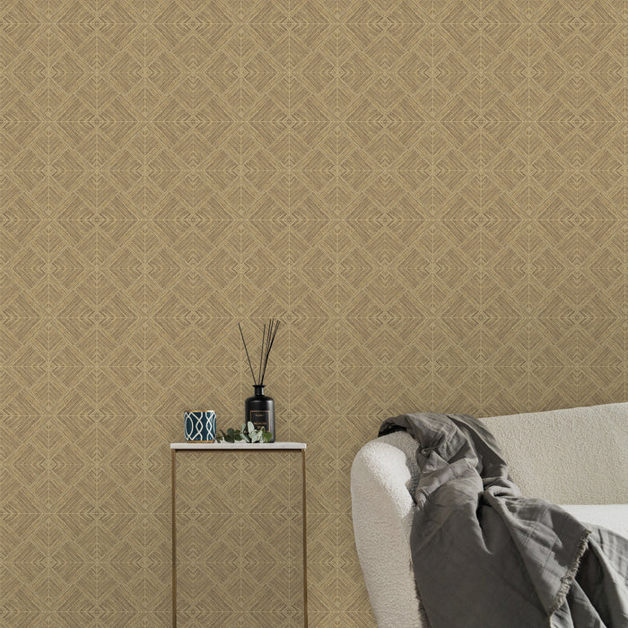 Kayori vliesbehang Kyushu - Goud