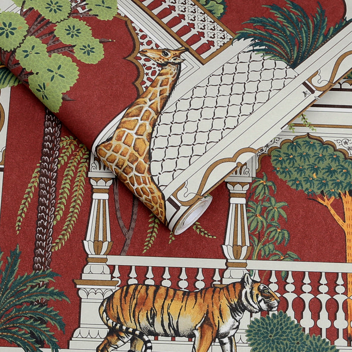Graham & Brown Vliesbehang - Animahal Alizarin