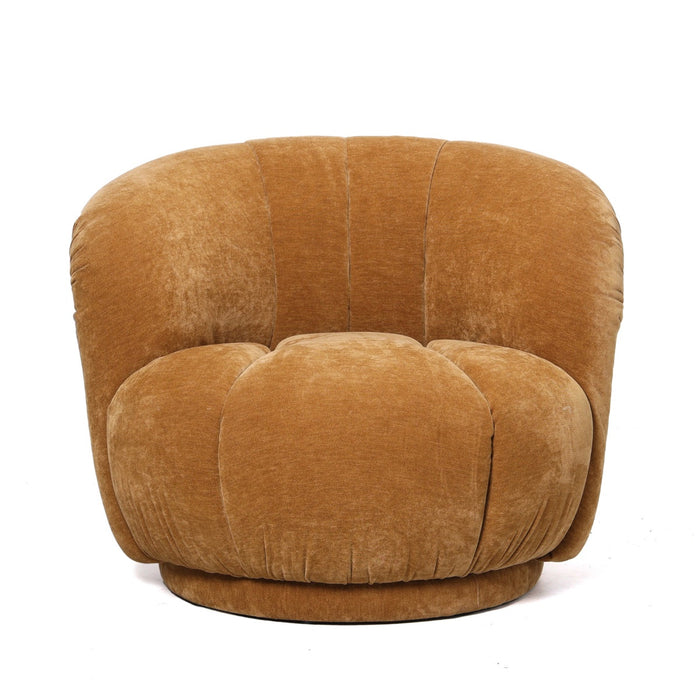 DÉJA Living - Fauteuil Honinggeel Stof|Metaal - 86x84x70cm - Arby