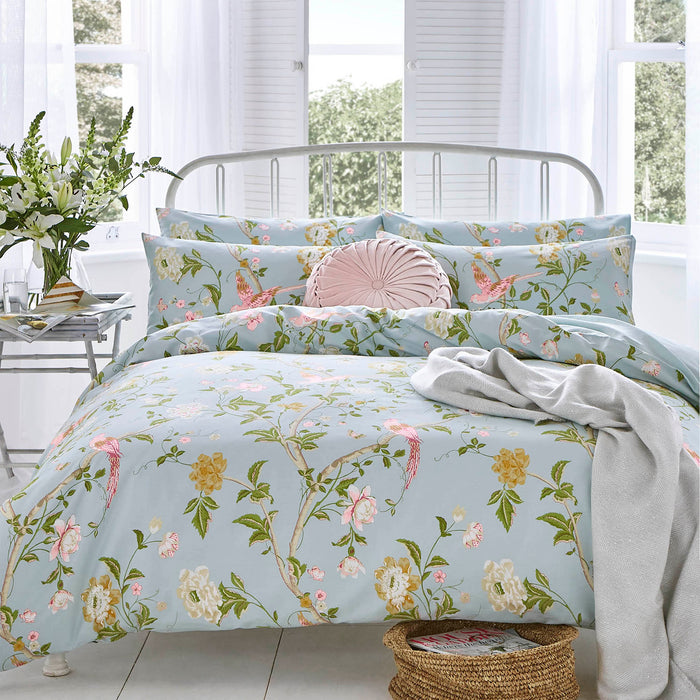 Laura Ashley Summer Palace Duckegg Dekbedovertrek Tweepersoons 200 x