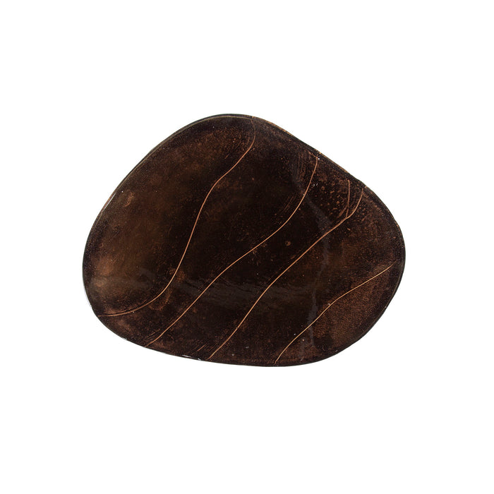 Giga Meubel - Bijzettafel Koper Metaal|Glas - 50x42x55cm - Eclipse