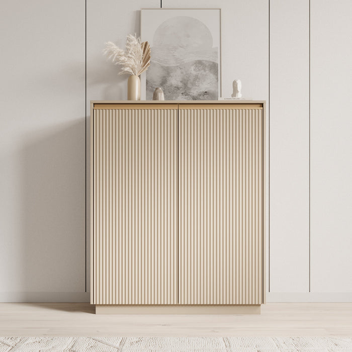 Meubella - Dressoir Remy 2 - Beige - 104 cm