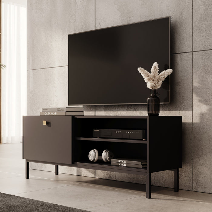 Meubella - TV-Meubel Norment - Zwart - 120 cm