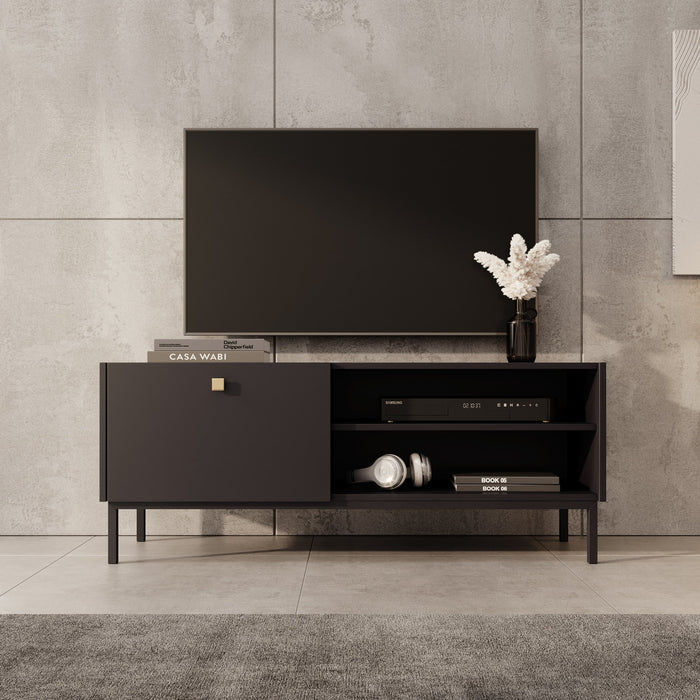 Meubella - TV-Meubel Norment - Zwart - 120 cm