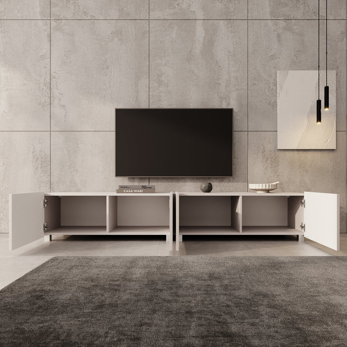 Meubella - TV-Meubel Kenderes - Beige - 200 cm
