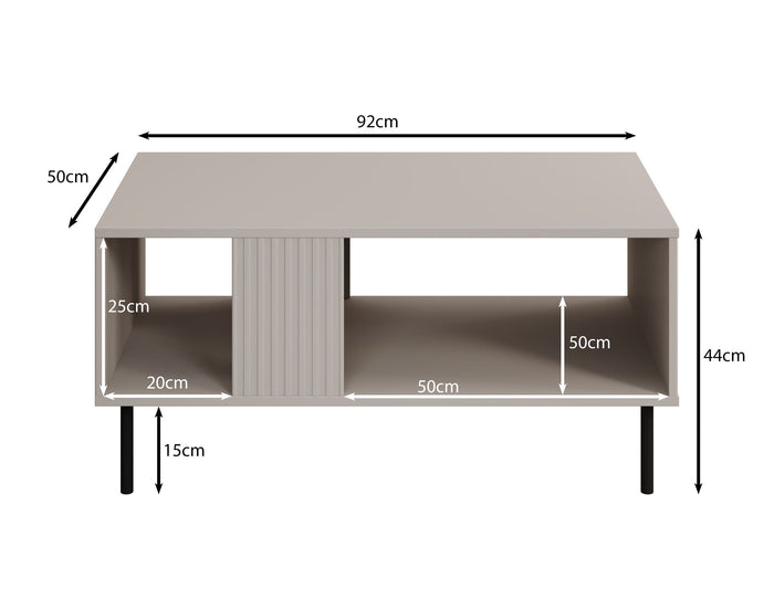 Meubella - Salontafel Alex - Beige - 92 cm