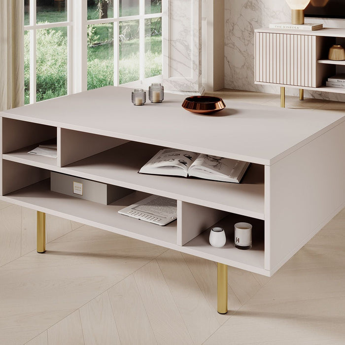 Meubella - Salontafel Nicola - Beige - 100 cm