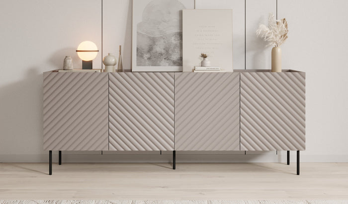 Meubella - Dressoir Laguna - Beige - 200 cm