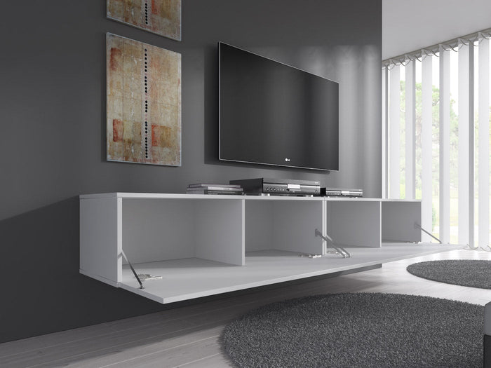 Meubella - TV-Meubel Flame - Wit - 200 cm