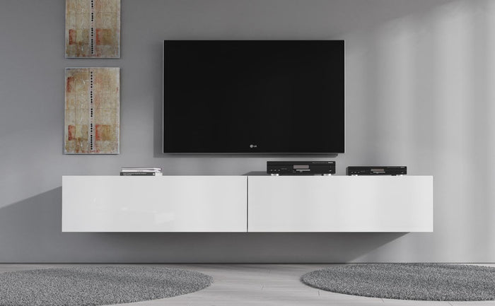 Meubella - TV-Meubel Flame - Wit - 200 cm