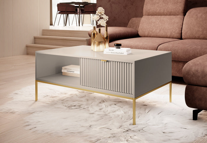 Meubella - Salontafel Navil 2 - Beige - 104 cm