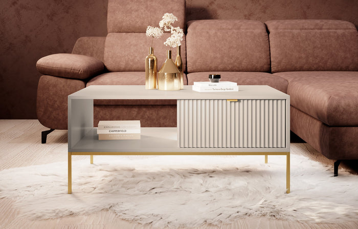 Meubella - Salontafel Navil 2 - Beige - 104 cm