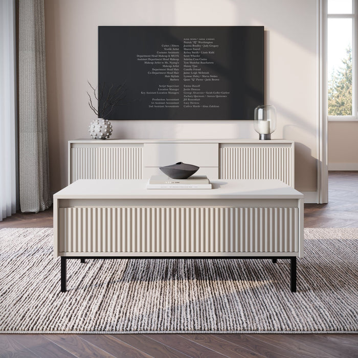 Meubella - Salontafel Orvana - Beige - 100 cm