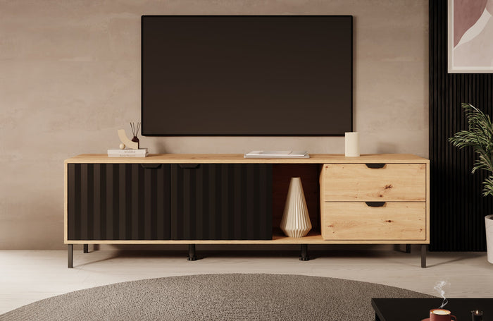 Meubella - TV-Meubel Vic - Eiken - 183 cm