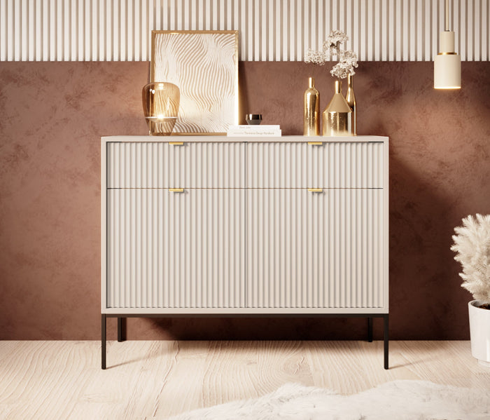 Meubella - Dressoir Navil - Beige - 104 cm
