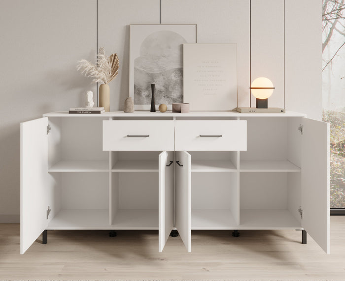 Meubella - Dressoir Vidor - Wit - 183 cm