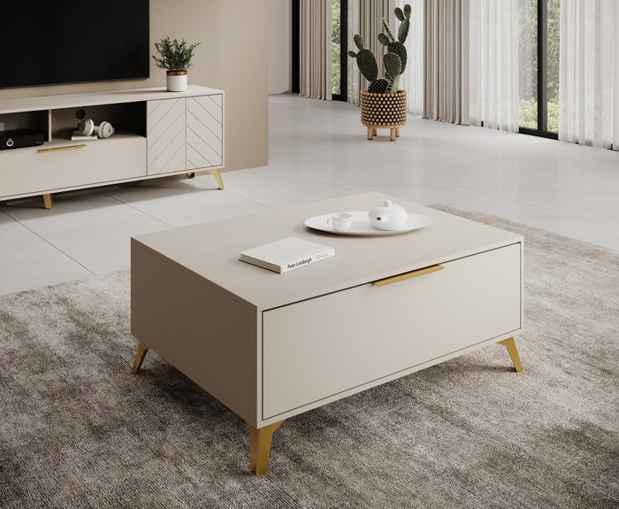 Meubella - Salontafel Xiano - Beige - 103 cm