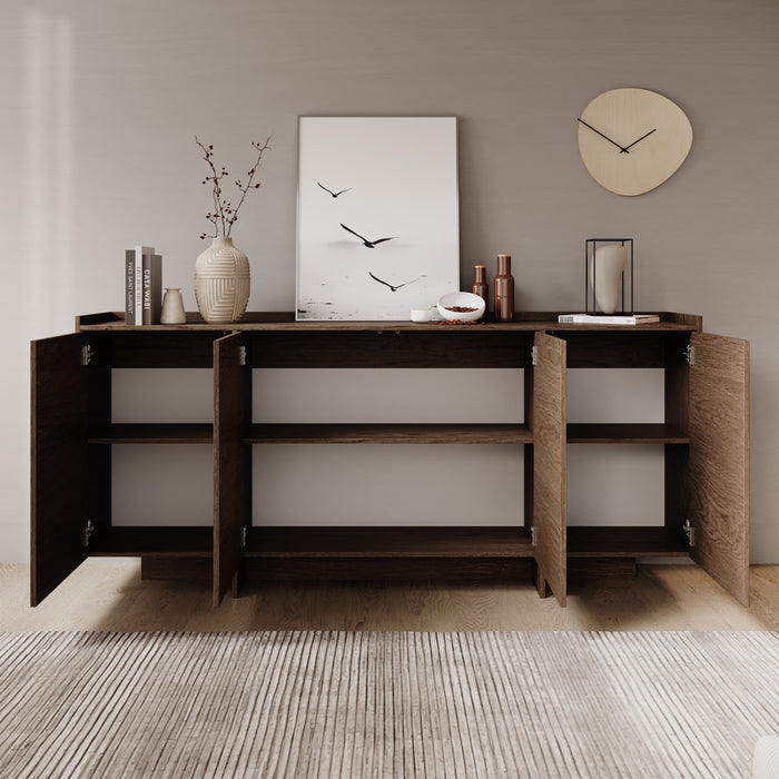 Meubella - Dressoir Jaxon - Donker eiken - 200 cm