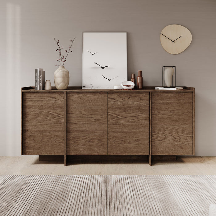 Meubella - Dressoir Jaxon - Donker eiken - 200 cm