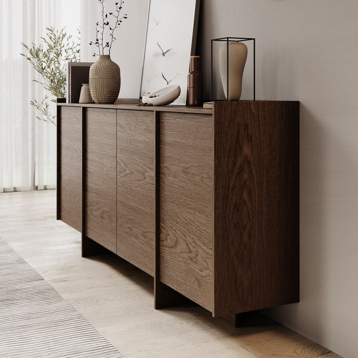Meubella - Dressoir Jaxon - Donker eiken - 200 cm