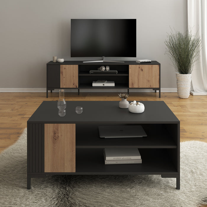 Meubella - Salontafel Molina - Zwart - 100 cm