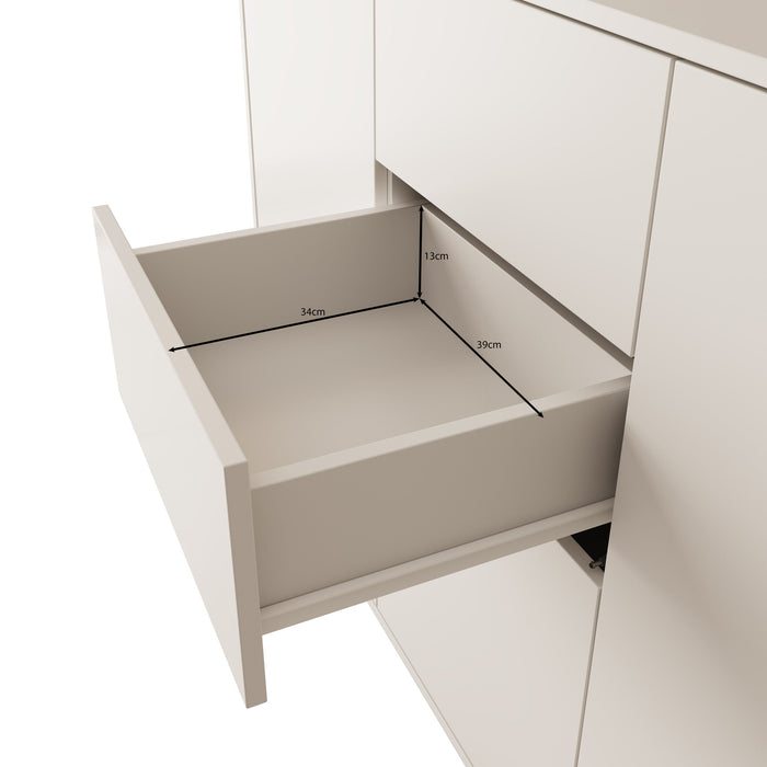 Meubella - Dressoir Gideon - Wit - 141 cm
