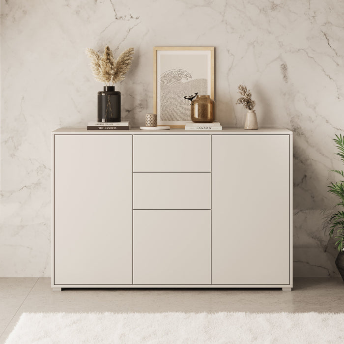 Meubella - Dressoir Gideon - Beige - 141 cm