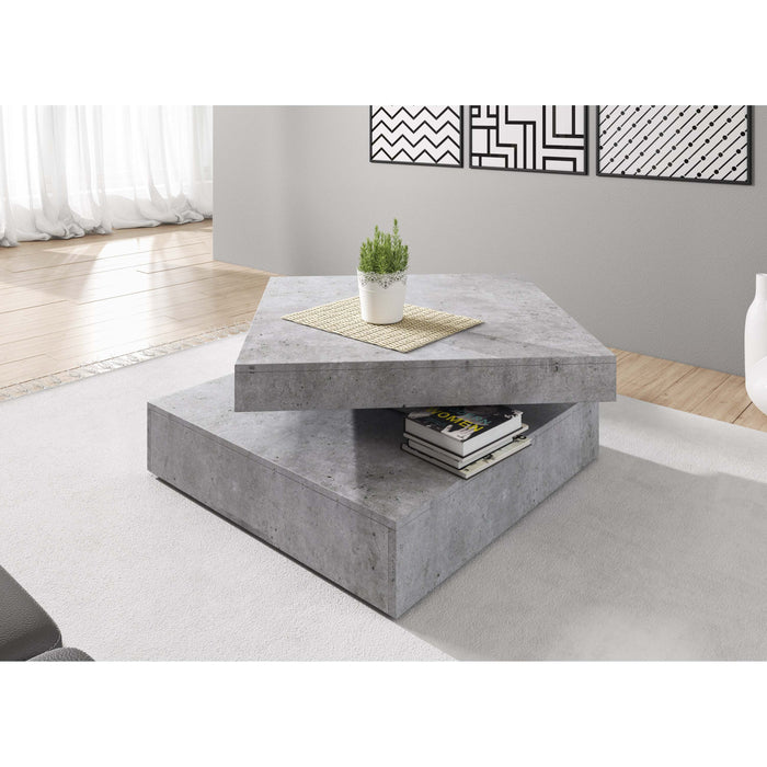 Meubella - Salontafel Carlo - Betonlook - 78 cm
