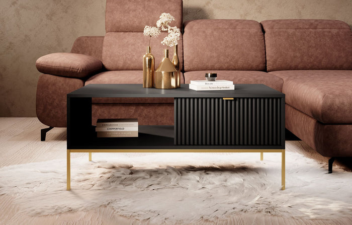 Meubella - Salontafel Navil 2 - Zwart - 104 cm