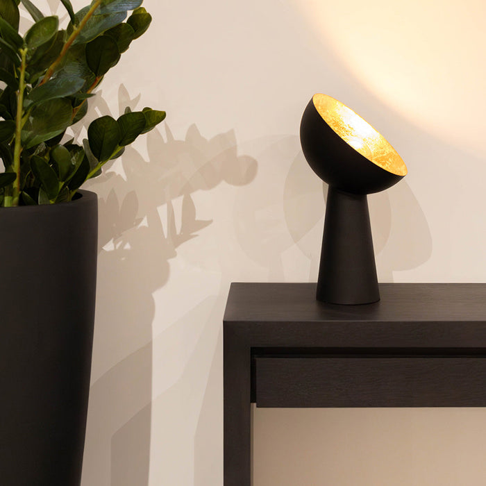Atmooz Hopi - Tafellamp - Zwart en Goud - Metaal - 43 cm