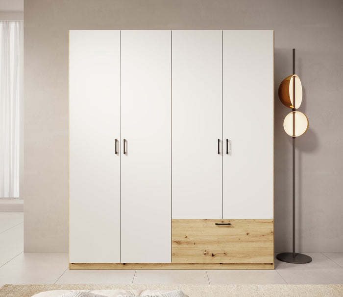 Meubella - Kledingkast Audrey - Wit - 180 cm