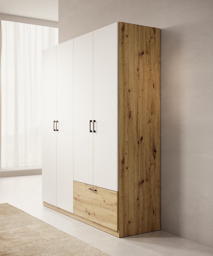 Meubella - Kledingkast Audrey - Wit - 180 cm