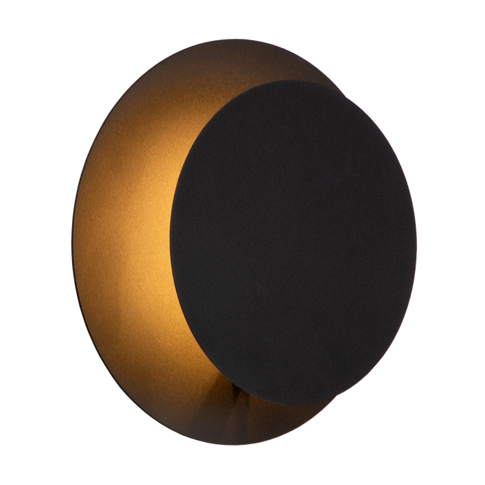 Atmooz Nakai - Ronde Wandlamp - Zwart - LED - 20 x 20 x 9 cm